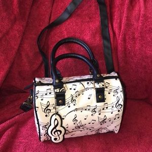 Hot Topic Music Note barrel purse